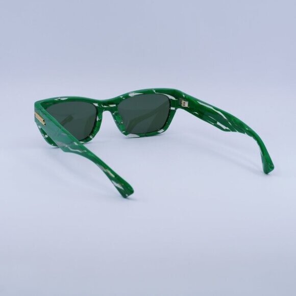 ?️ New Bottega Veneta BV1143S 004 Sunglasses - Green/White Frame, Green Lenses main image 8